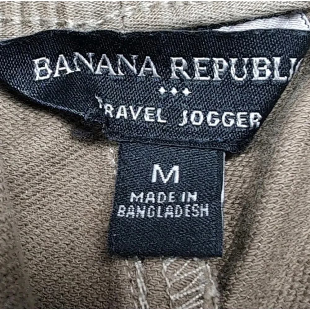Banana Republic Travel Jogger Pant Mens Size M Xtra Short Workwear Khaki Pull On